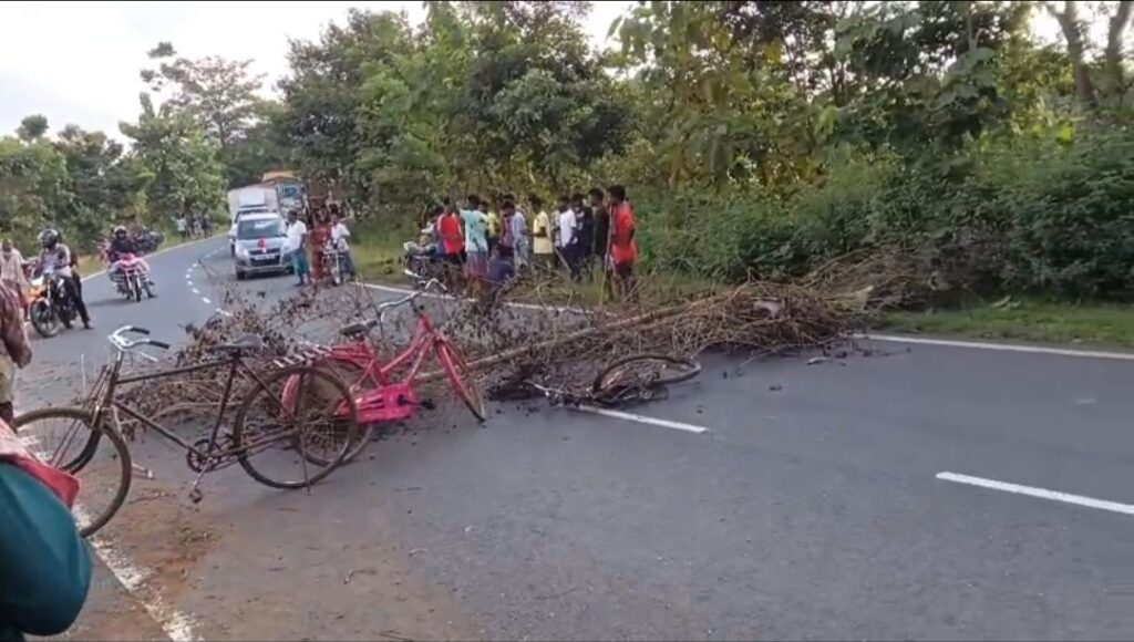 सड़क हादसे में पिता की मौत, पुत्र गंभीर रूप से घायल
