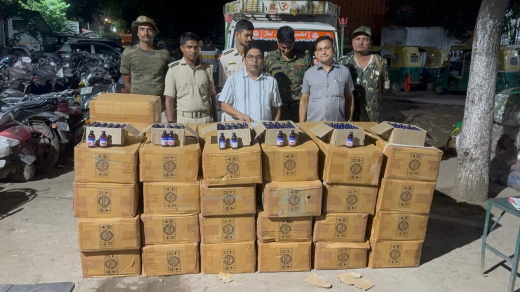 पटना में बड़ी कार्रवाई: दीदारगंज से 9 लाख की कोडीन फास्फेट सिरप जब्त, चालक-खलासी फरार