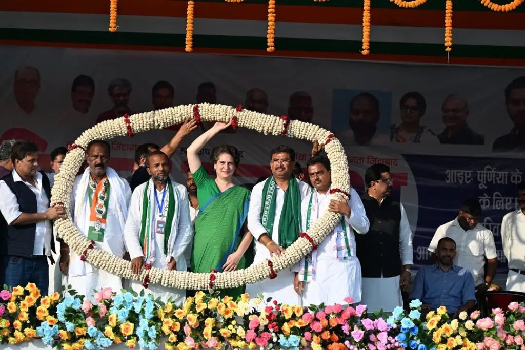 प्रियंका गांधी बोलीं – महिलाओं की सुरक्षा और युवाओं के रोजगार पर हो फोकस, बिहार में बदलाव की जरूरत