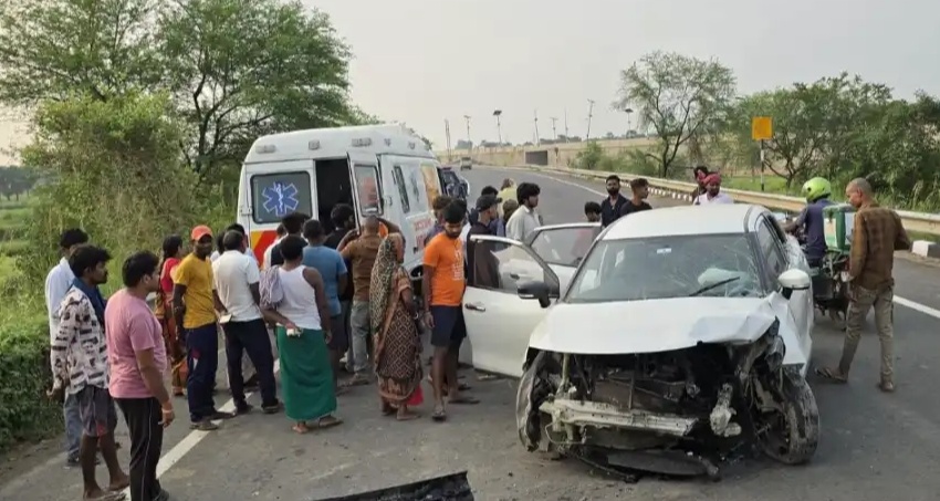 भागलपुर बाइपास पर भीषण सड़क हादसा, डिवाइडर से टकराई कार, महिला की मौत