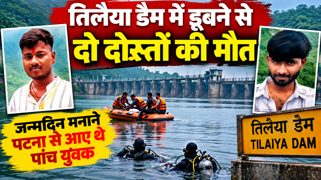 तिलैया डैम में डूबने से दो दोस्तों की मौत, जन्मदिन मनाने पटना से आए थे पांच युवक